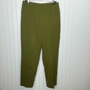 Pendleton NWT Green Silk Cotton Crop Slacks Size 14